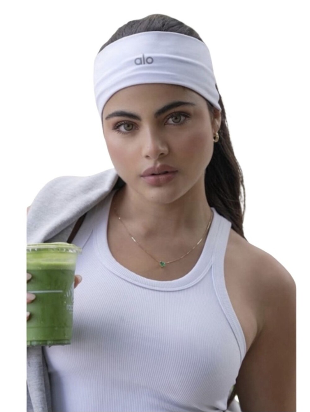Alo Women’s White Wide Headband - Athletic Hair Accessory